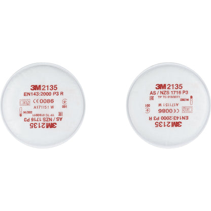 Particulate filter 2135, protection level P3, pack of 6 pairs, for 6000 half mask series.
