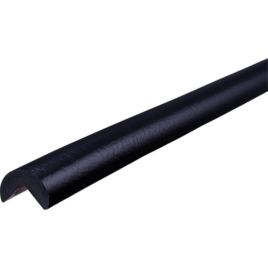 Knuffi® corner protection, frost, type A, 1 m piece, black.