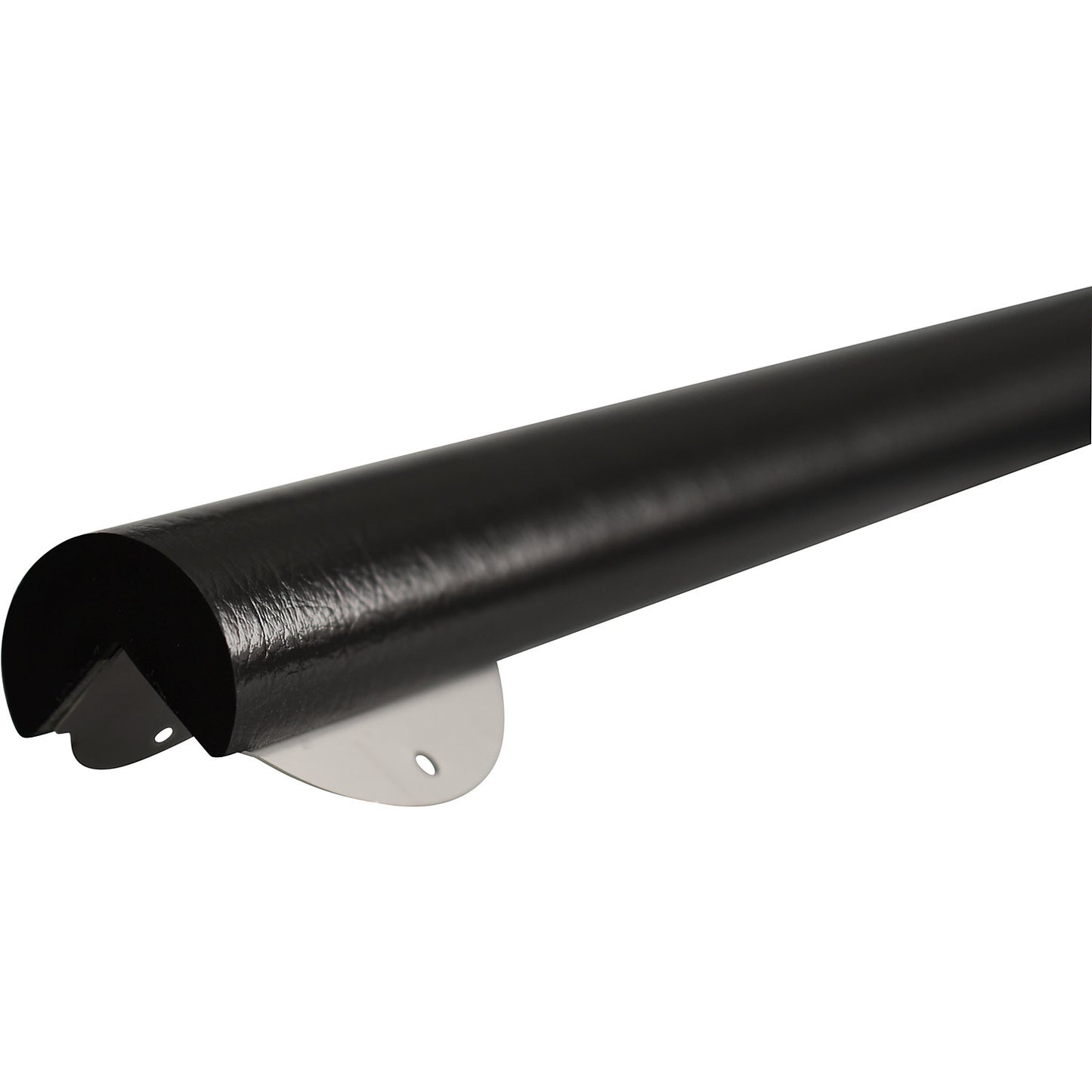 Knuffi® corner protection with mounting rail, type A+, 1 m piece, black.