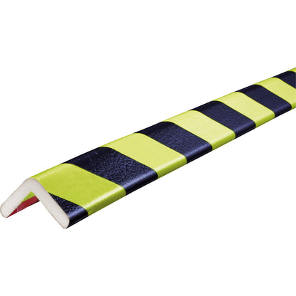 Knuffi® corner protection, type H, 1 m piece, black / fluorescent.