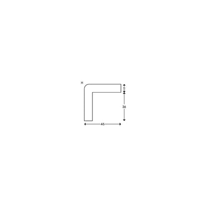 End cap, pack of 2, for Knuffi® corner protector type H, white.