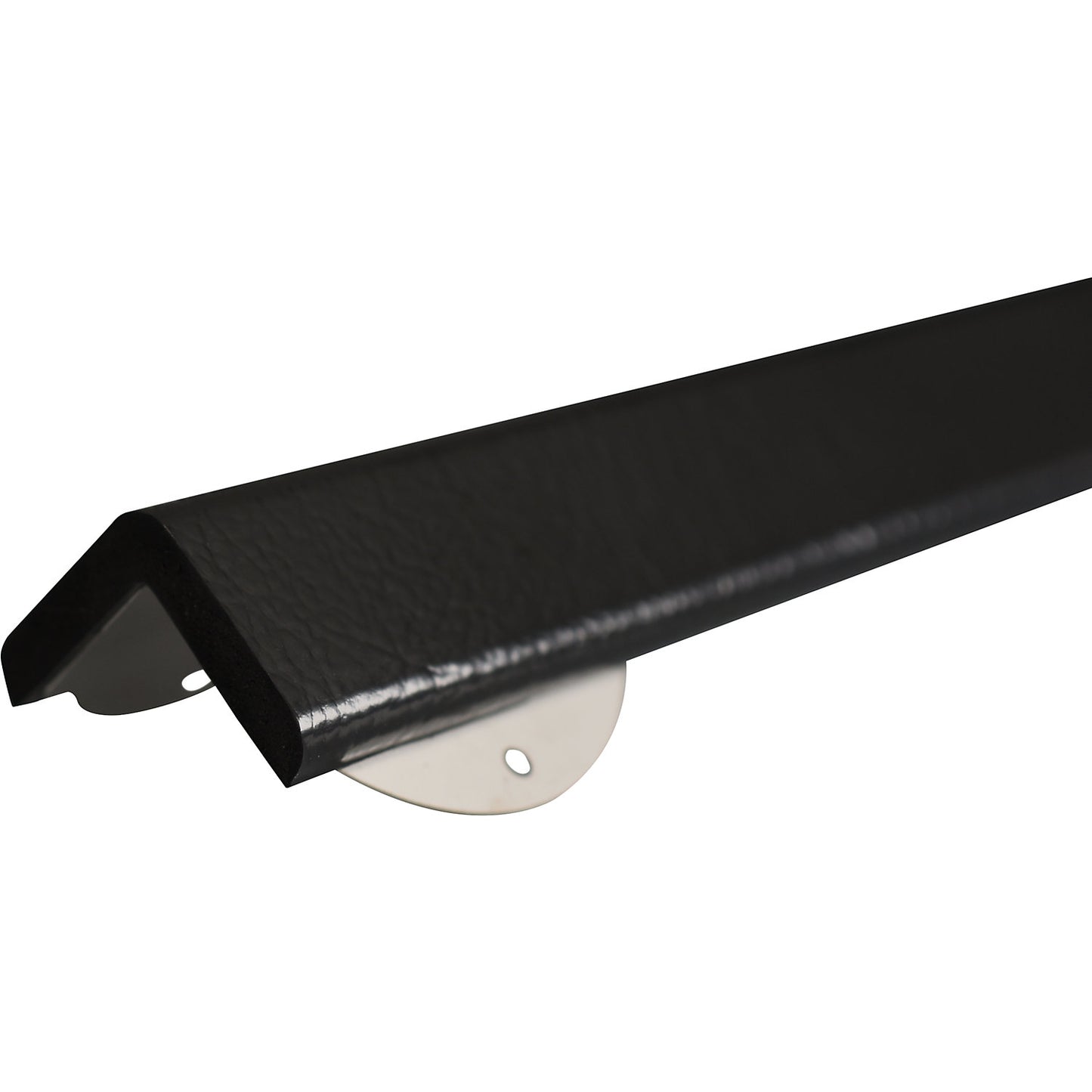 Knuffi® corner protection with mounting rail, type H+, 1 m piece, black.