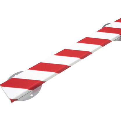Knuffi® surface protection with mounting rail, type S, 1 m piece, red / white.