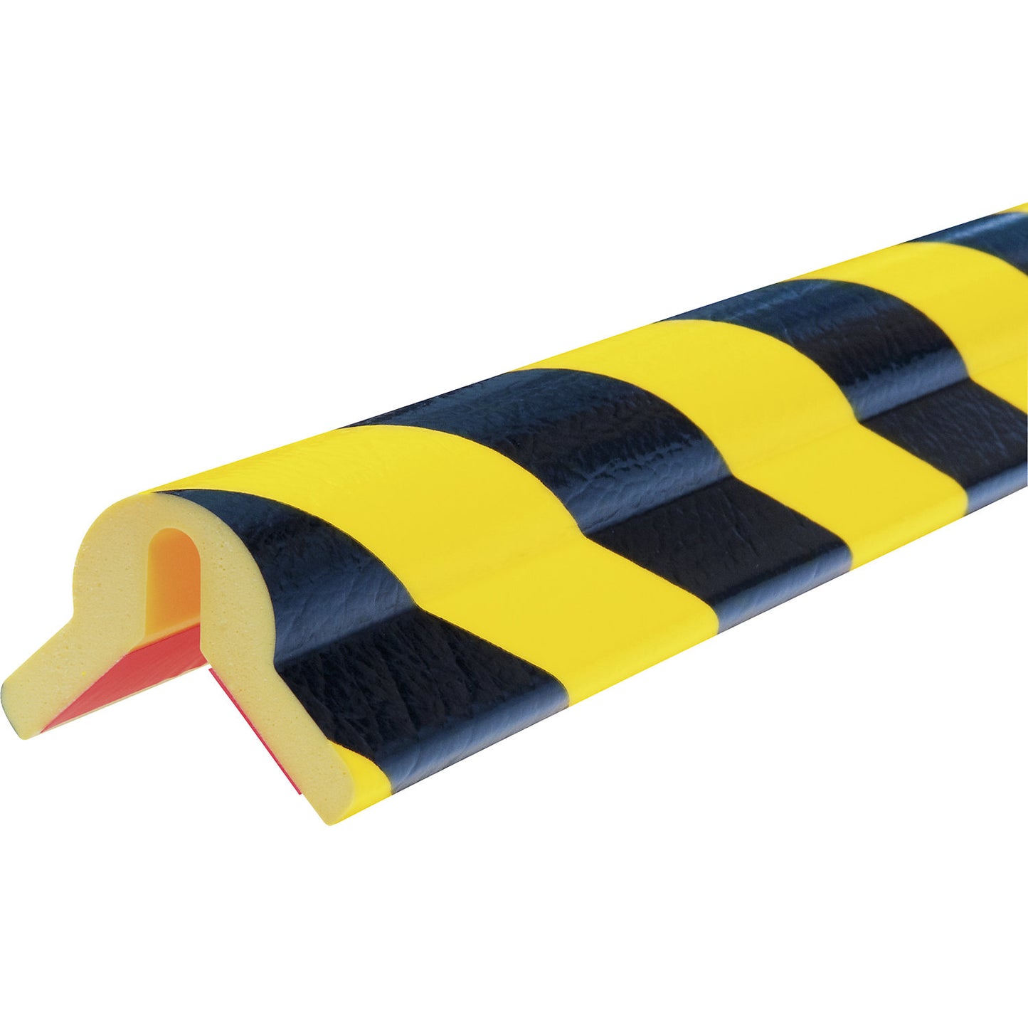 Knuffi® corner protection, type Y, 1 m piece, black / yellow.