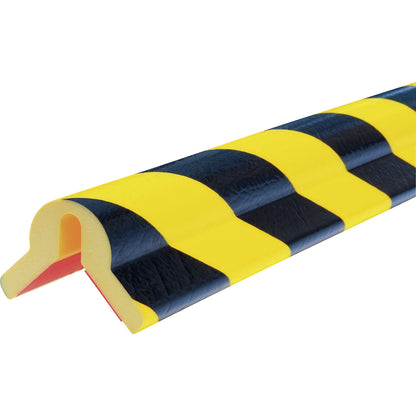 Knuffi® corner protection, type Y, 1 m piece, black / yellow.