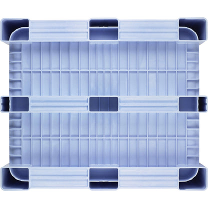 Pallet box, capacity 610 l, blue.