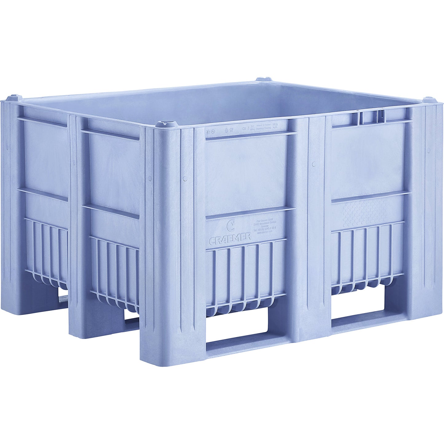 Pallet box, capacity 610 l, blue.