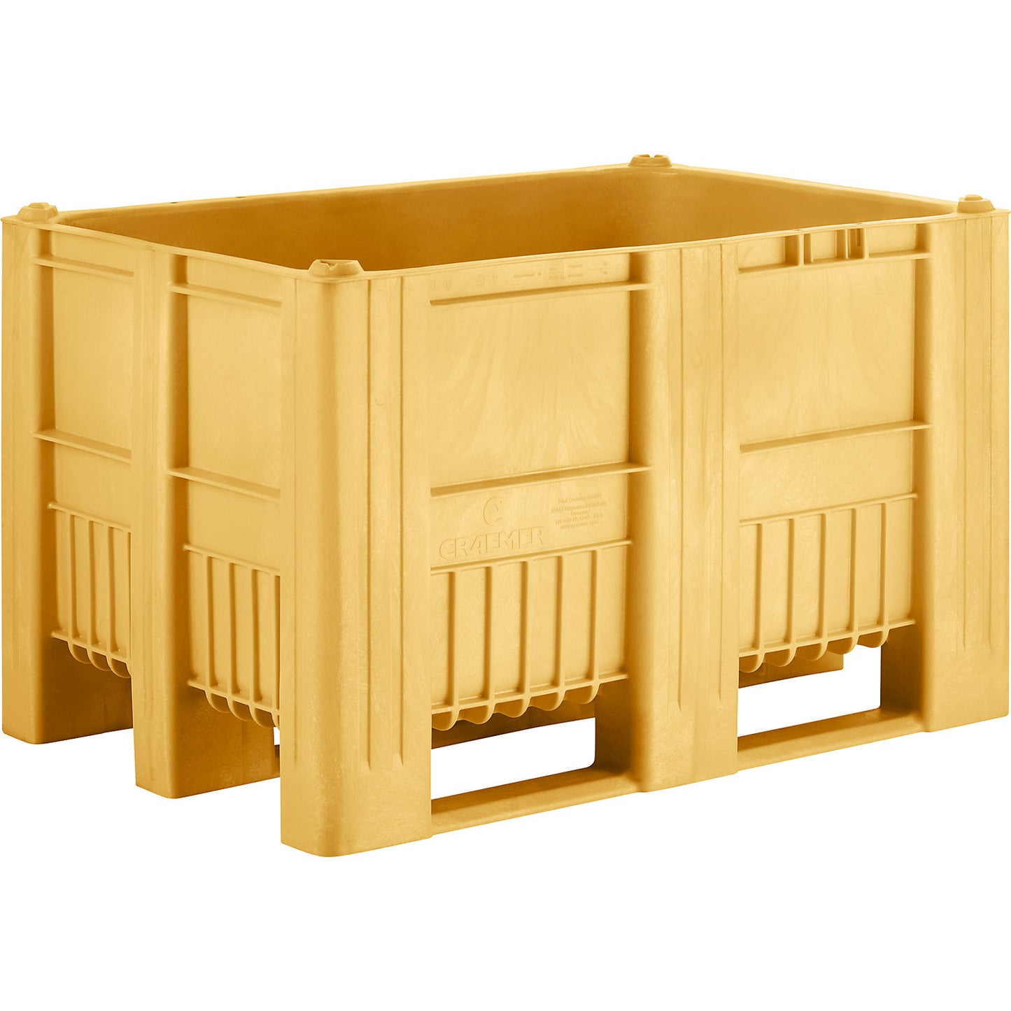 Pallet box, capacity 470 l, yellow.