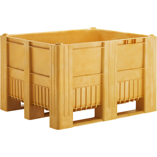 Pallet box, capacity 610 l, yellow.
