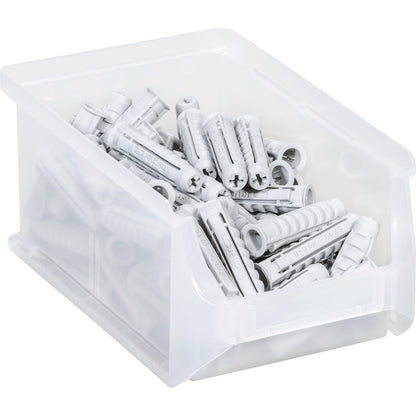Open fronted storage bin, LxWxH 160 x 100 x 75 mm, pack of 24, transparent.