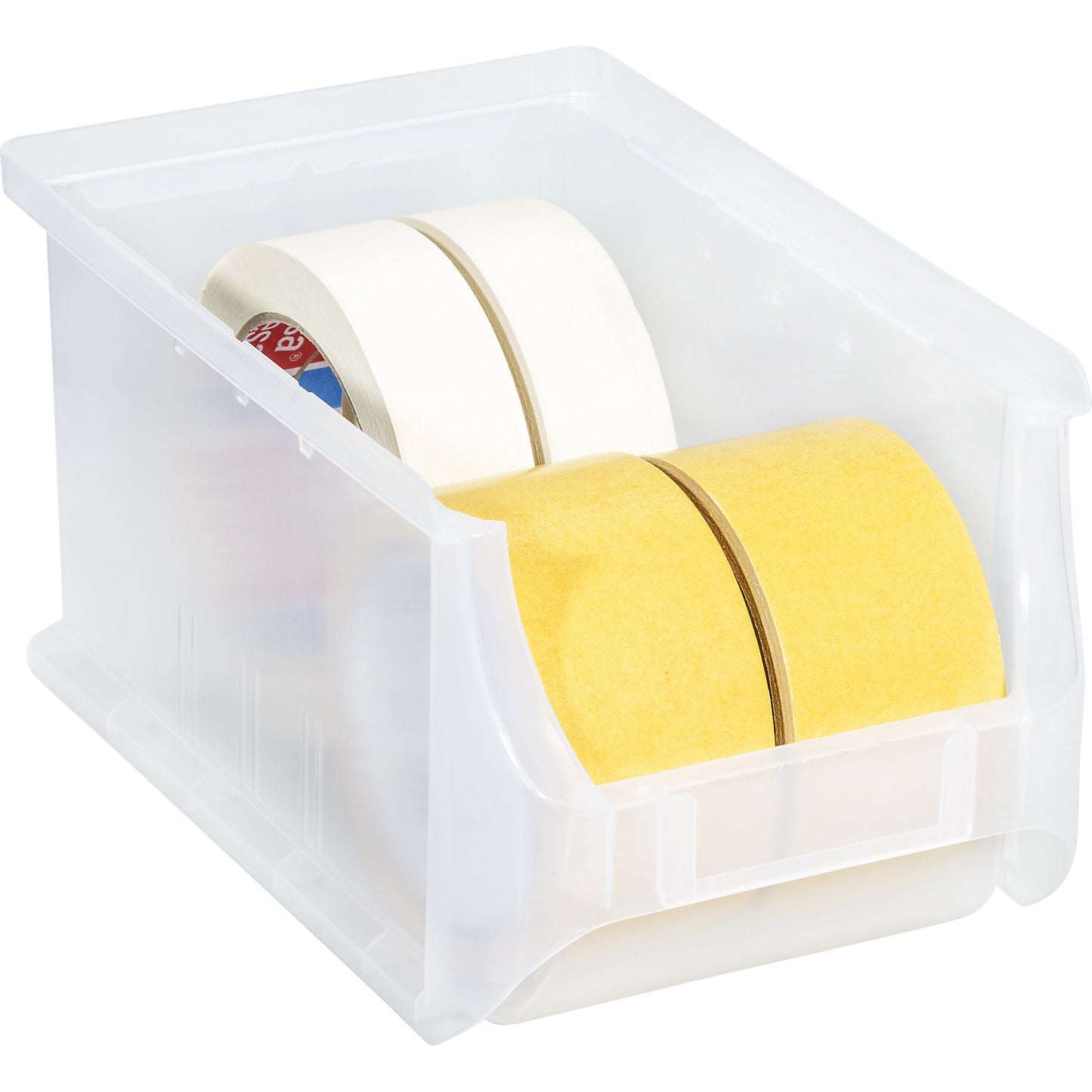 Open fronted storage bin, LxWxH 235 x 150 x 125 mm, pack of 24, transparent.