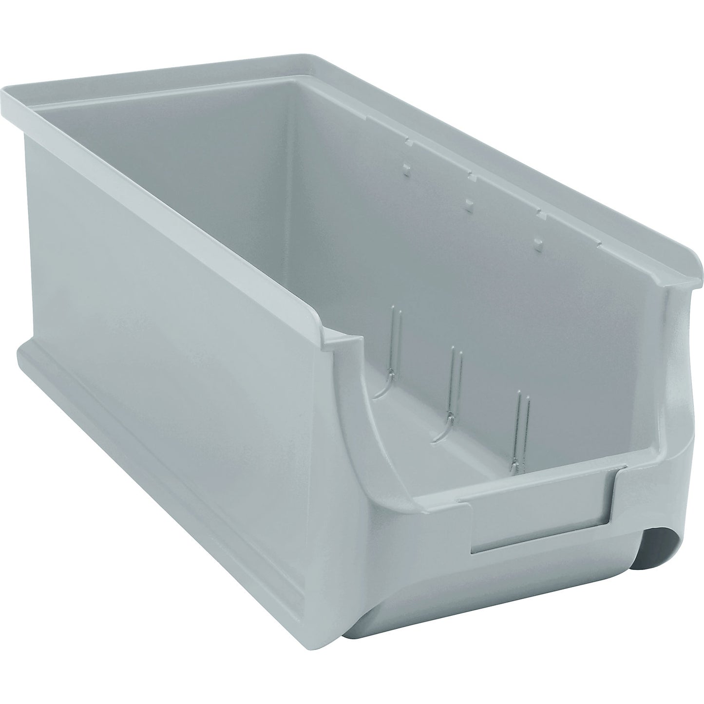 Open fronted storage bin, LxWxH 320 x 150 x 125 mm, pack of 18, grey.