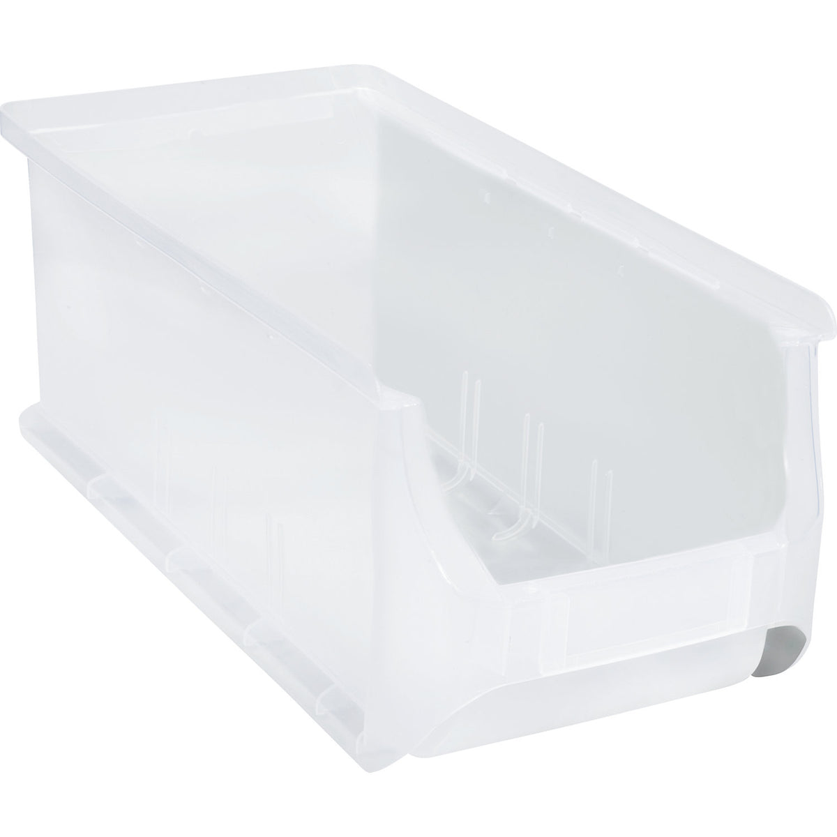 Open fronted storage bin, LxWxH 320 x 150 x 125 mm, pack of 18, transparent.