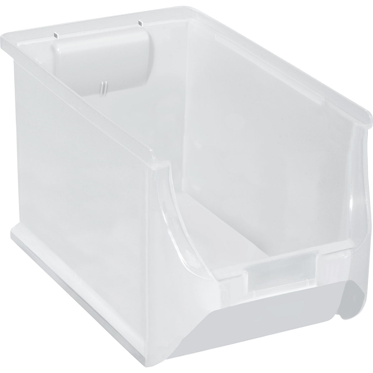 Open fronted storage bin, LxWxH 355 x 205 x 200 mm, pack of 8, transparent.