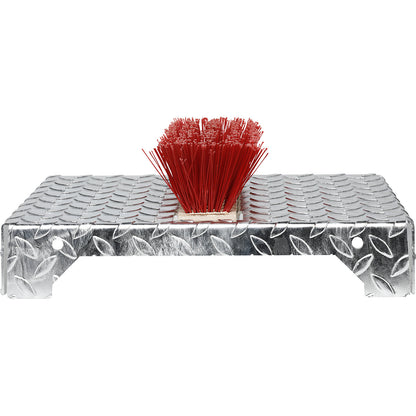 Shoe cleaner, with base, silver.