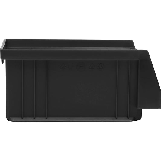ESD open fronted storage bin, made of PP, with suspension tab, LxWxH 164 x 105 x 75 mm, pack of 25.