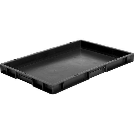 ESD stacking container, made of polypropylene, LxWxH 600 x 400 x 50 mm, pack of 2.