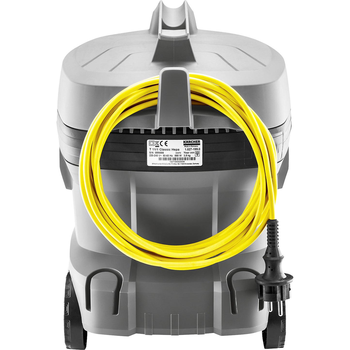 Dry vacuum cleaner, T 11/1 Classic HEPA, 850 W, container capacity 11 l.