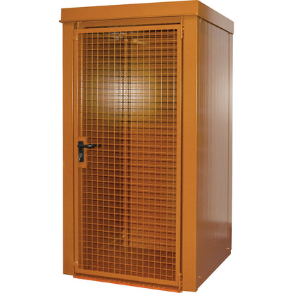 Gas cylinder container, fire resistant, for 9 cylinders with Ø 230 mm, orange.