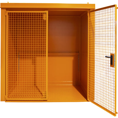 Gas cylinder container, fire resistant, for 35 cylinders with Ø 230 mm, orange.