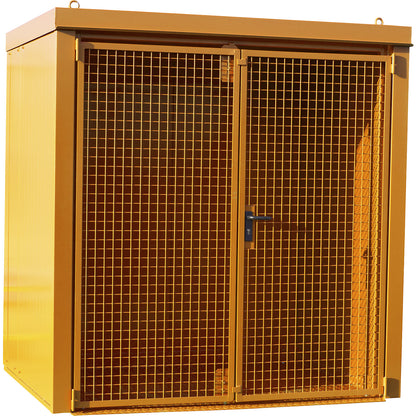 Gas cylinder container, fire resistant, for 35 cylinders with Ø 230 mm, orange.