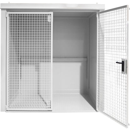 Gas cylinder container, fire resistant, for 35 cylinders with Ø 230 mm, white.