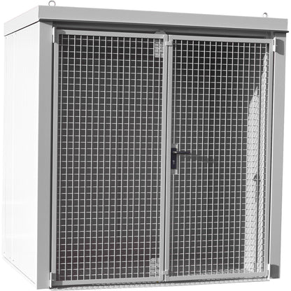 Gas cylinder container, fire resistant, for 35 cylinders with Ø 230 mm, white.