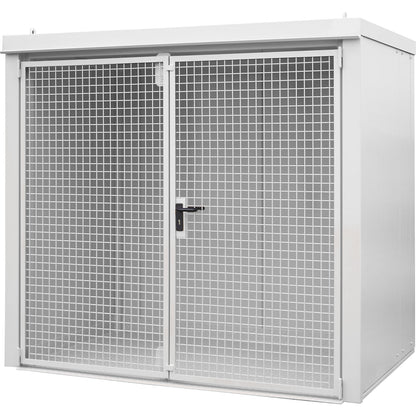 Gas cylinder container, fire resistant, for 45 cylinders with Ø 230 mm, white.