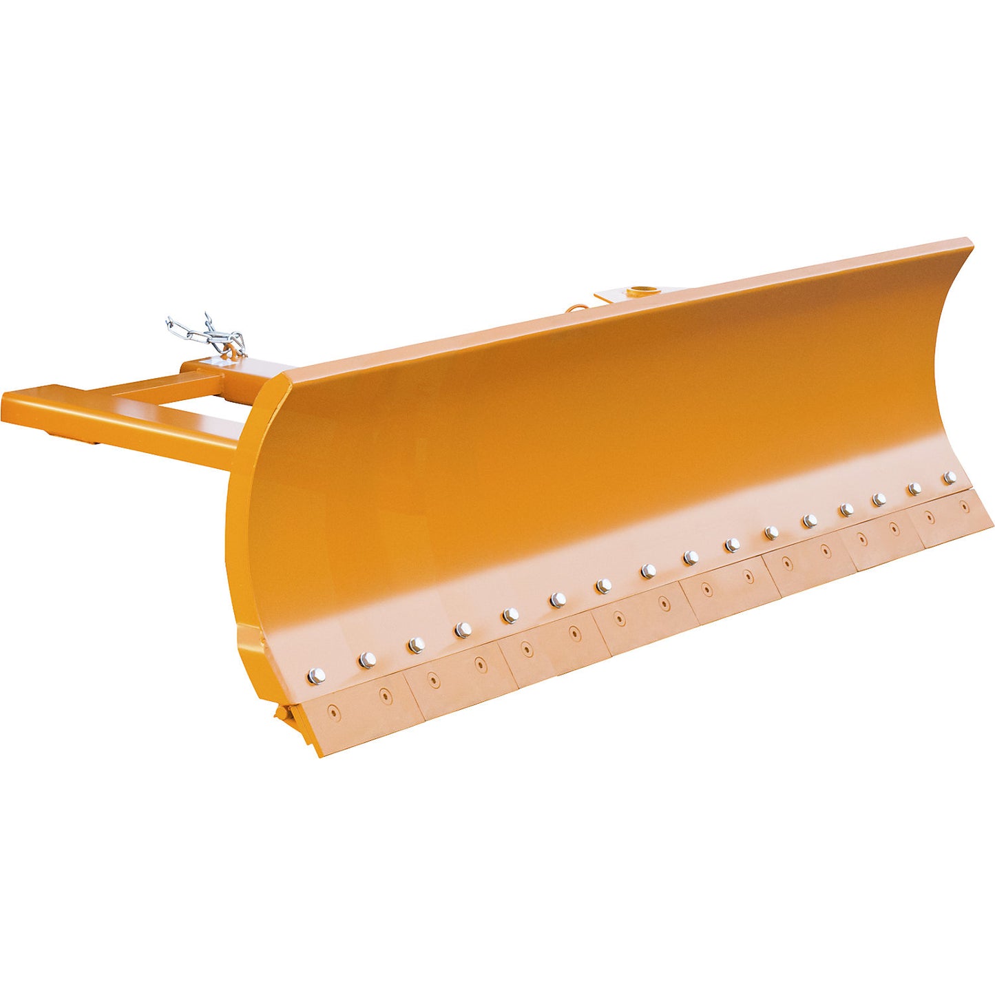 Snow plough for forklifts, with spring-loaded blade trims, blade width 2400 mm.