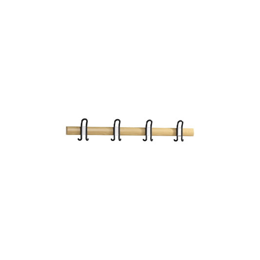 BASIC wall mounted coat rack, HxWxD 160 x 996 x 68 mm, beech.