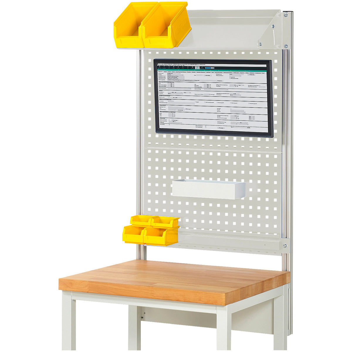 Complete modular system set 2, for workbench, width 750 mm.