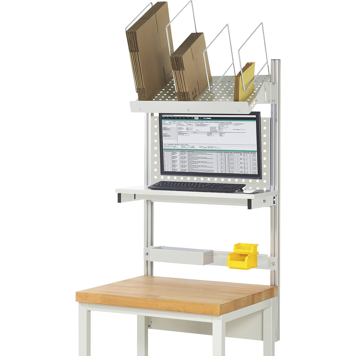 Complete modular system set 3, for workbench, width 750 mm.
