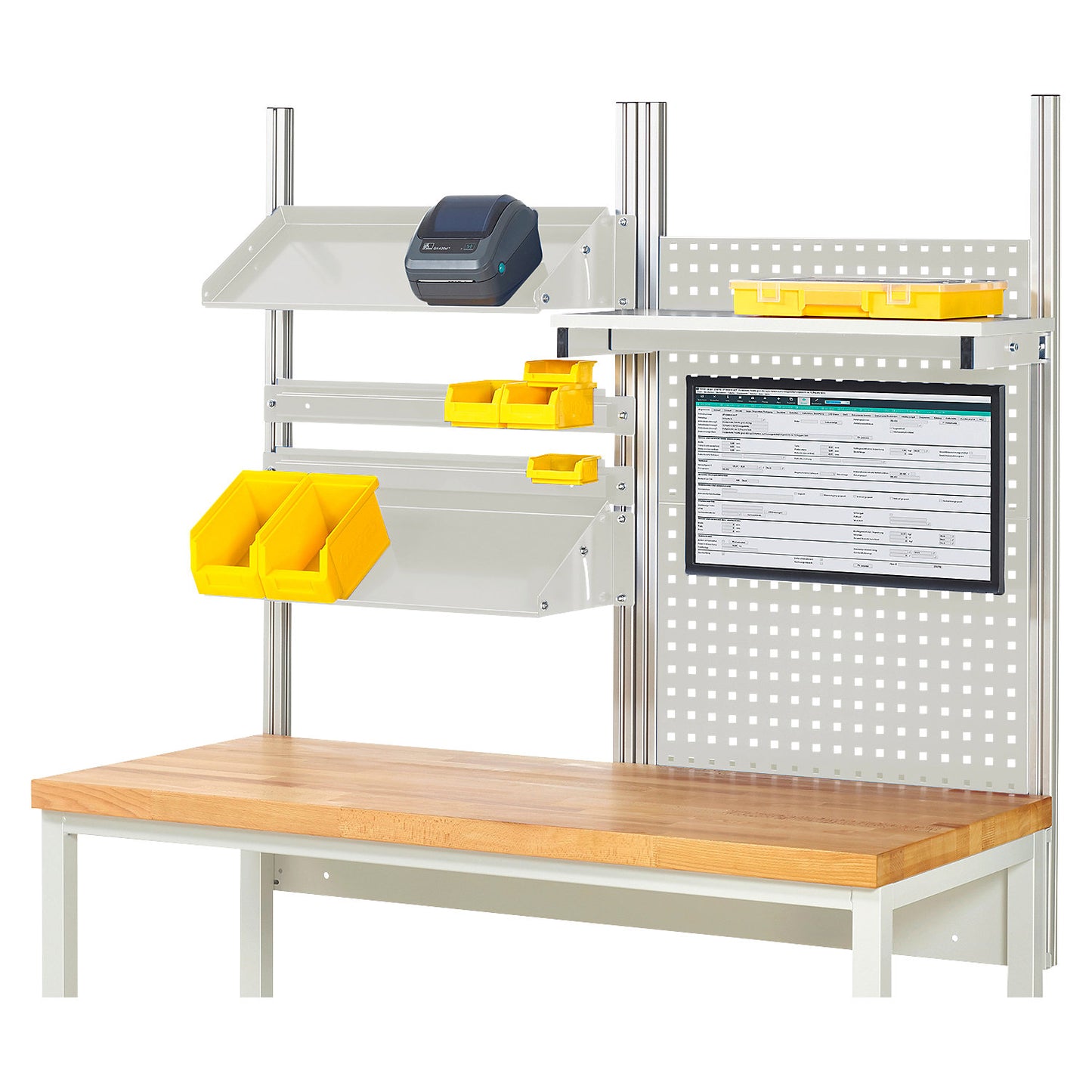 Complete modular system set 5, for workbench, width 1500 mm.