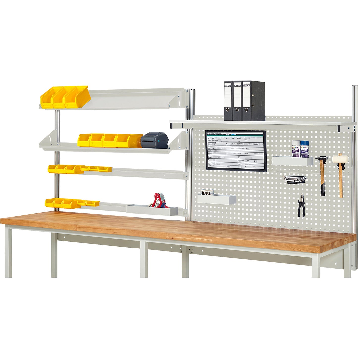Complete modular system set 5, for workbench, width 3000 mm.