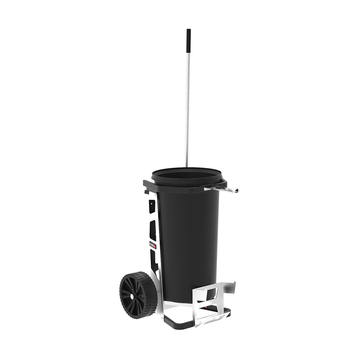 EASY ARENA waste collection trolley, with 60 l bin, incl. litter grabber, broom, shovel.