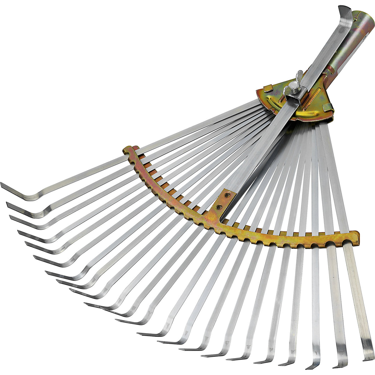 Professional leaf rake, with adjustable working width, pack of 5, with handle.
