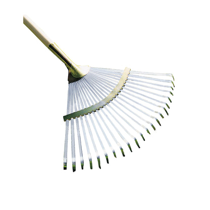 Professional leaf rake, with fixed working width, pack of 5, with handle.