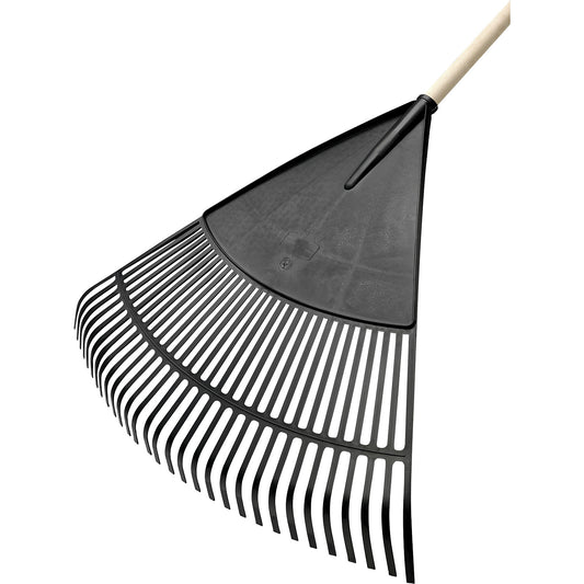 Rake for landscaping work, made of plastic, pack of 5, with handle.