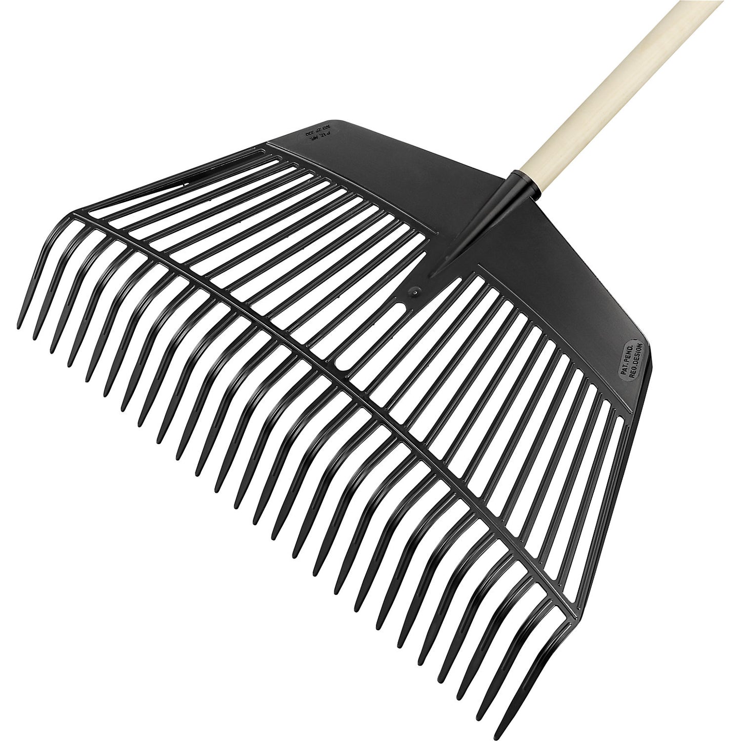 Combination leaf rake and shovel, made of plastic, pack of 5, with handle.