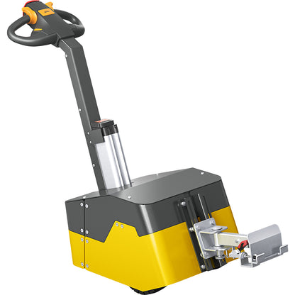 TAKKTOR T1000 electric tow truck, flex coupling for roll container, rechargeable battery, charger.