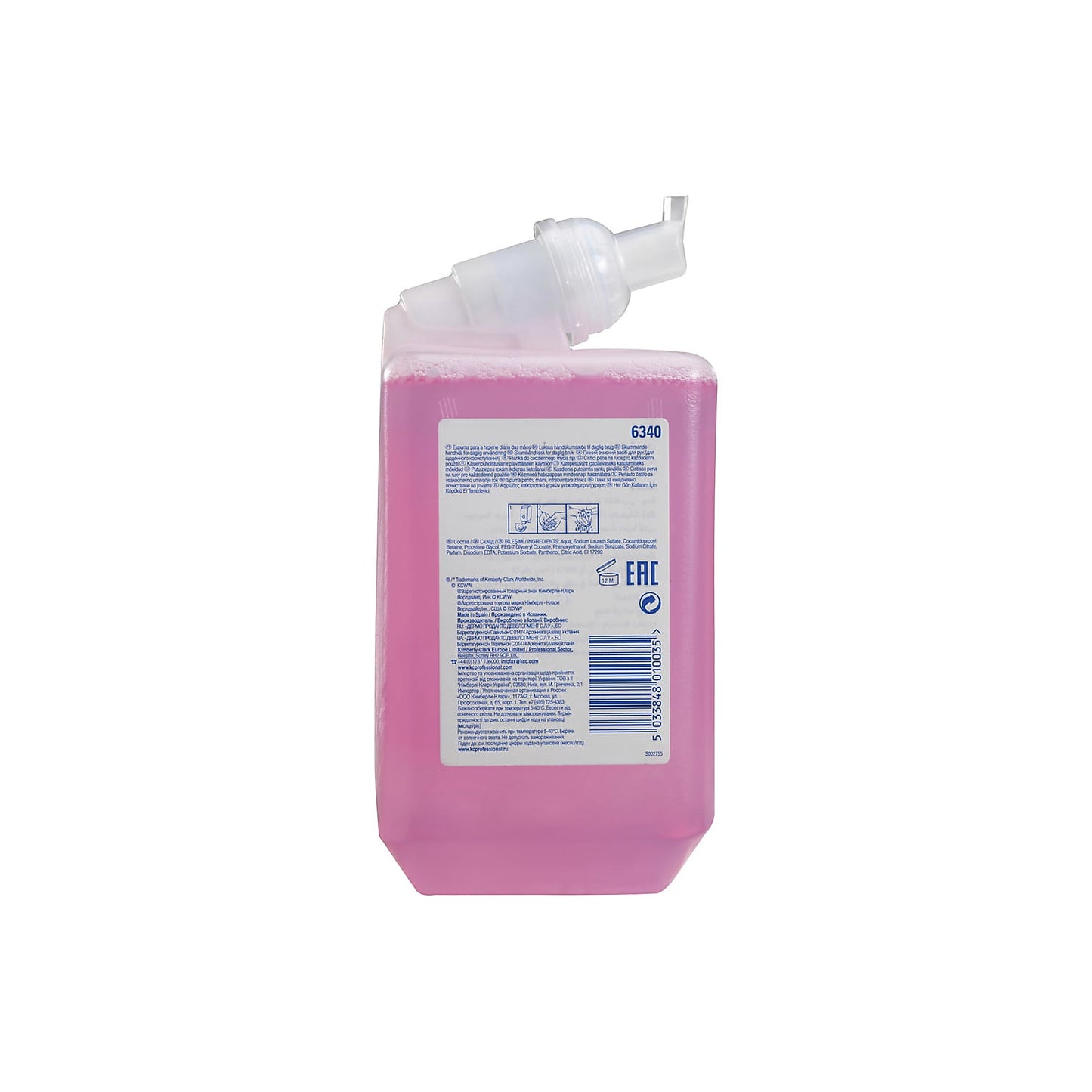 Scott® ESSENTIAL™ foaming soap, capacity 1 l, pack of 6 pink coloured hand cleaner, scented.