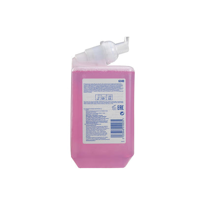 Scott® ESSENTIAL™ foaming soap, capacity 1 l, pack of 6 pink coloured hand cleaner, scented.