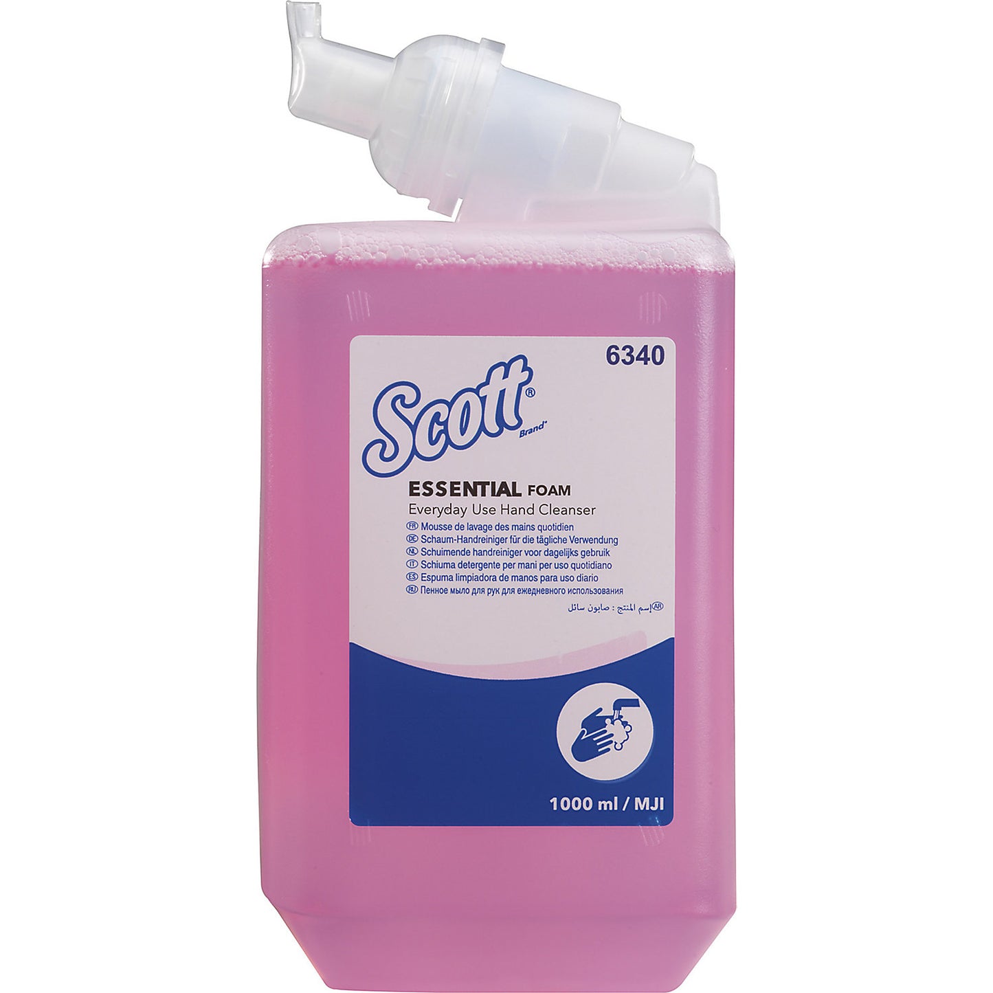 Scott® ESSENTIAL™ foaming soap, capacity 1 l, pack of 6 pink coloured hand cleaner, scented.
