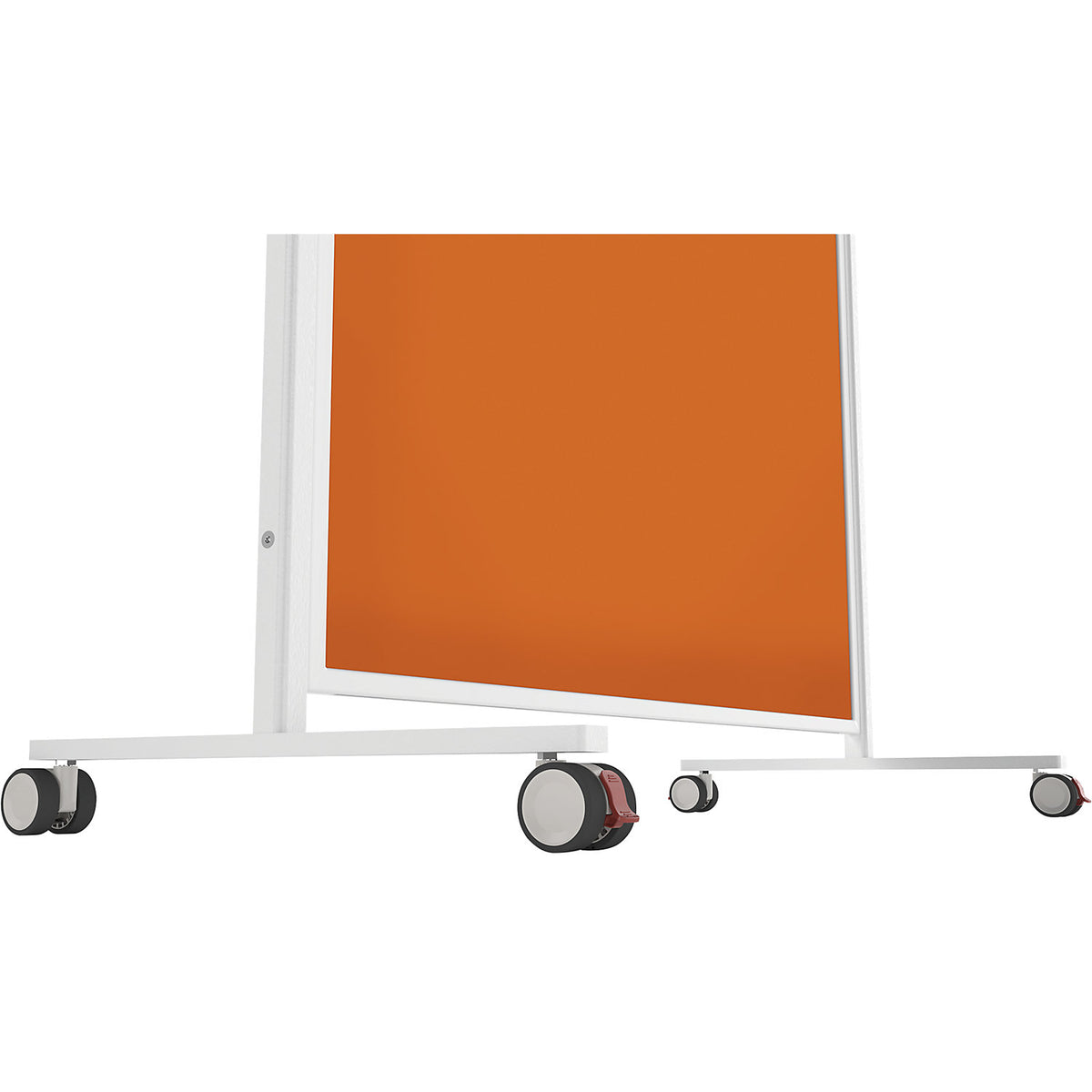 VarioPin designer presentation board, board size 1800 x 1000 mm, felt, orange.