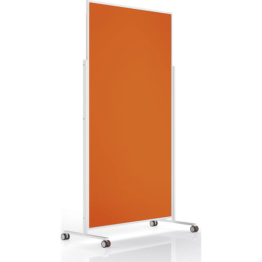 VarioPin designer presentation board, board size 1800 x 1000 mm, felt, orange.
