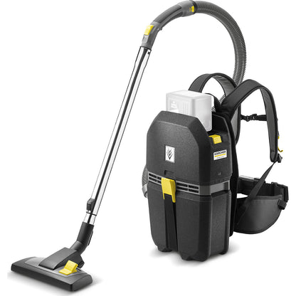 Rechargeable backpack vacuum cleaner, BVL 5/1 Bp, battery powered.