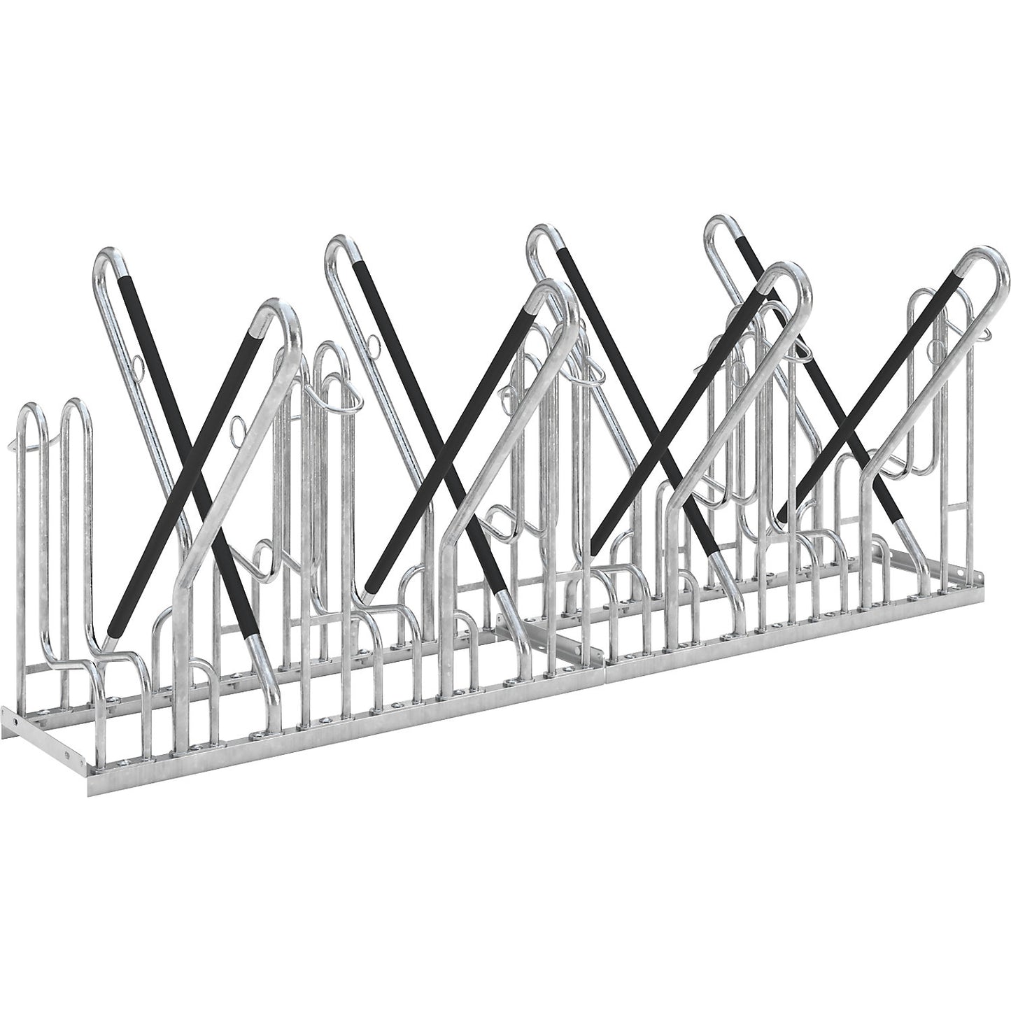 Bike rack, model 4700 XBF, two sided, 2 x 4 parking spaces.