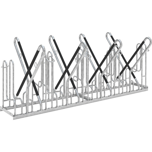 Bike rack, model 4700 XBF, two sided, 2 x 4 parking spaces.