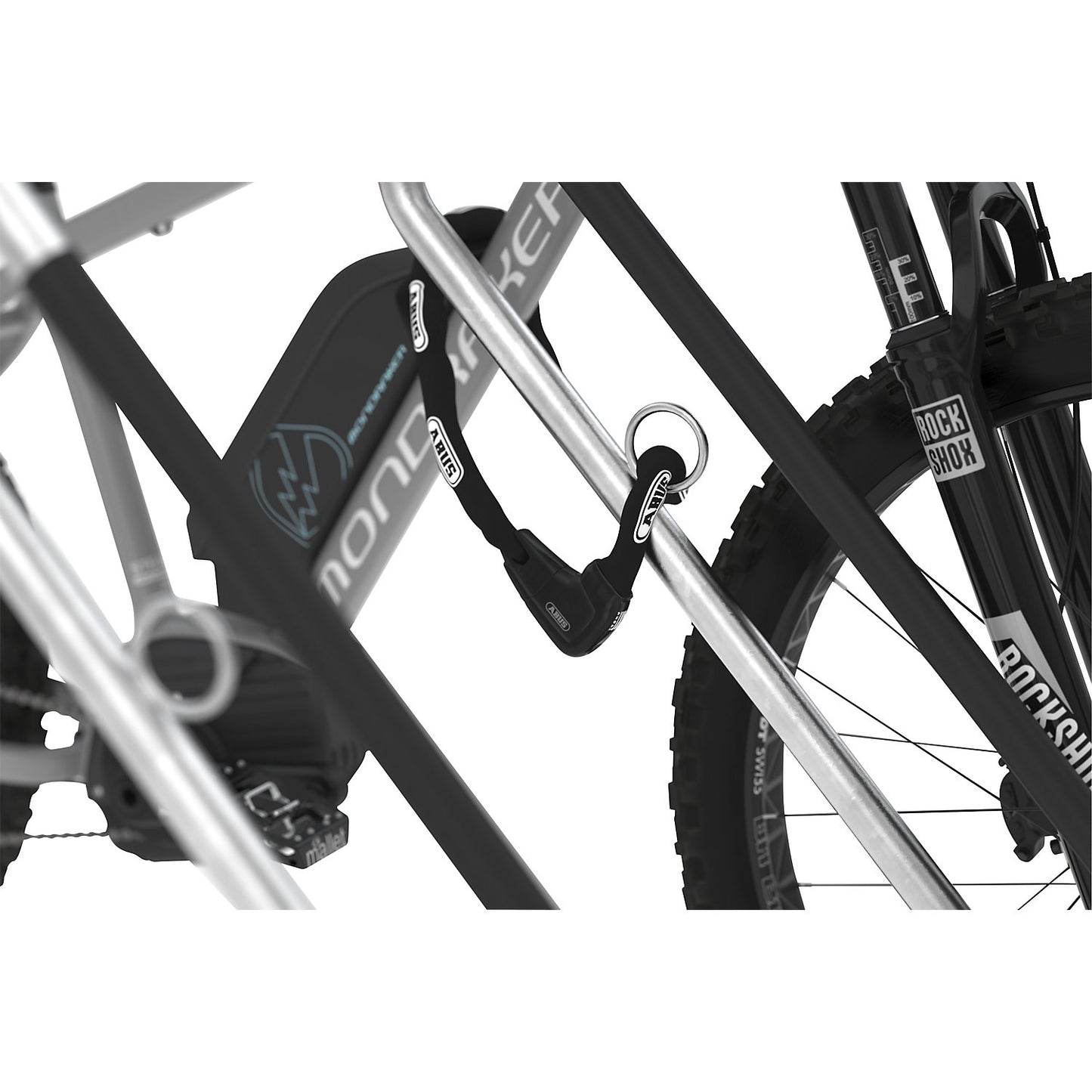 Bike rack, model 4700 XBF, two sided, 2 x 4 parking spaces.