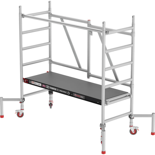 RS TOWER 54 folding tower, with wooden platform, working height 3.80 m.